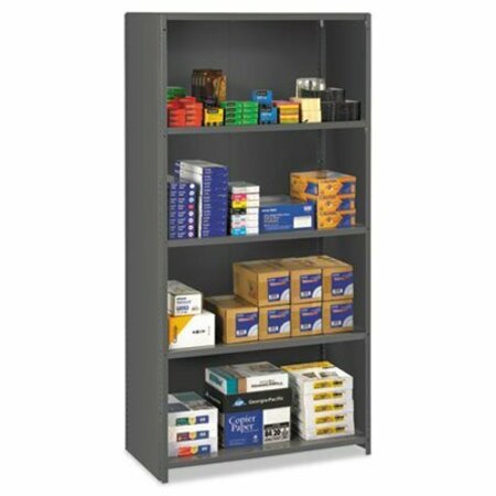 TENNSCO , Closed Commercial Steel Shelving, Five-Shelf, 36w X 24d X 75h, Medium Gray ESPC2436MGY